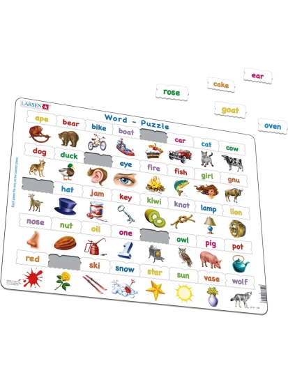 LARSEN Παζλ Οι πρώτες μου λέξεις, αγγλικά - Puzzle Words (Engl.), 36x28cm