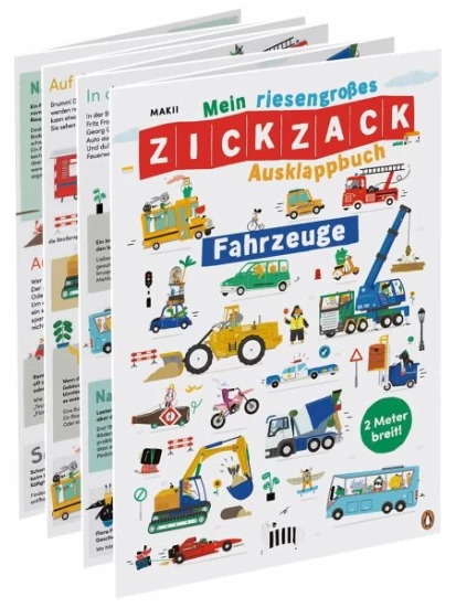 Mein riesengroßes ZICKZACK Ausklappbuch - Fahrzeuge