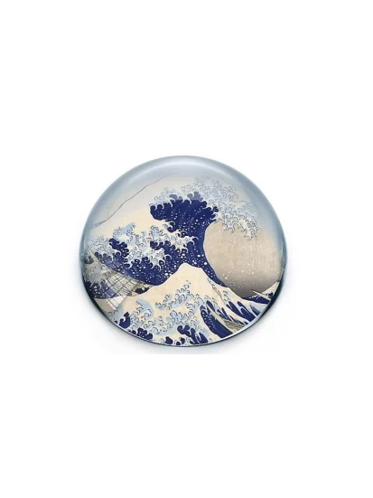 Γυάλινο επιτραπέζιο διακοσμητικό Hokusai, The Great Wave - Πρες παπιέ