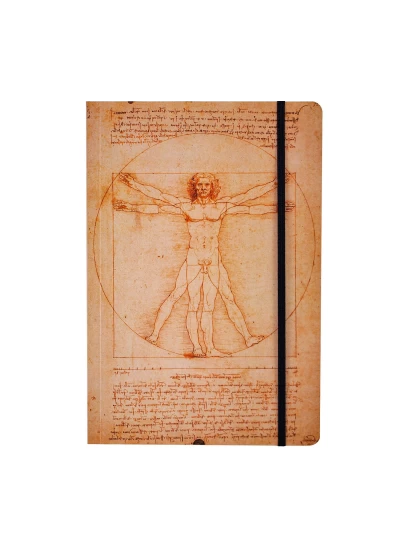 Σημειωματάριο A5 Da Vinci με μαλακό εξώφυλλο - The Vitruvian Man