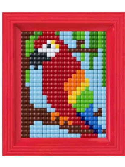 Κατασκευή για παιδιά με ψηφίδες, Παπαγάλος, 18 x 13 cm -  Pixel XL Papagei