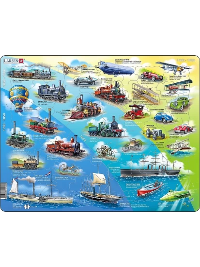 Παζλ LARSEN Ιστορικά μεταφορικά μέσα - Puzzle – Historische Transportmittel