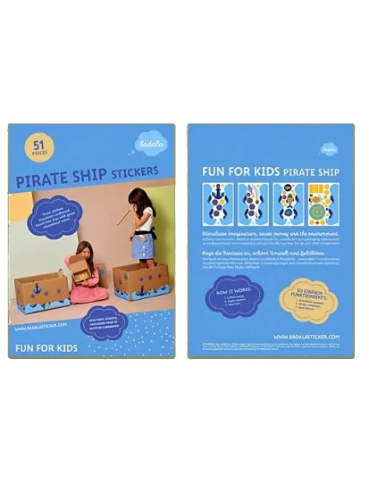 PIRATE SHIP Stickers-Οικολογικά αυτοκόλλητα