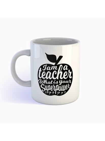 Becher IAM A TEACHER...schwarz