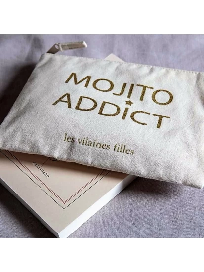 Υφασμάτινo  τσαντάκι Mojito addict, 22 x 16 cm - Kosmetiketui Baumwolle