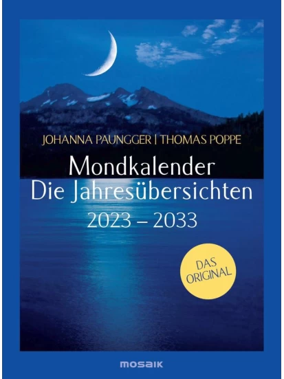 Mondkalender - Jahresübersichten 2023-2033 - Σεληνιακά ημερολόγια 