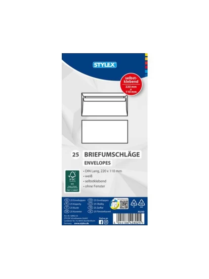 Σετ 25 μακρόστενοι φάκελοι αποστολής - Briefumschläge DIN lang 