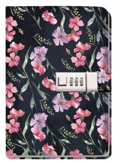 Trötsch Tagebuch mit Zahlenschloss Flowers