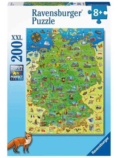 Παζλ Γερμανία - Bunte Deutschlandkarte (Kinderpuzzle)
