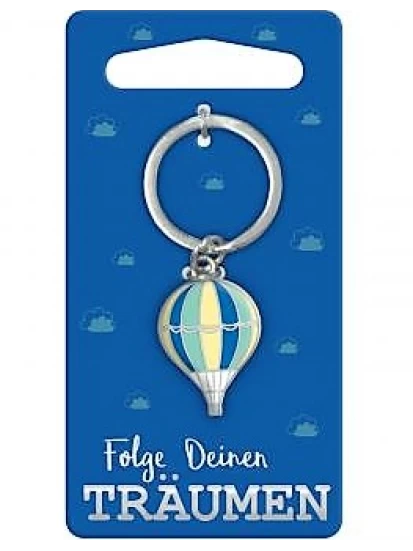 Mini-Schlüsselanhänger ( Folge Deinen Träumen) - Μπρελόκ  αερόστατο, 2.5 x 5.5 cm