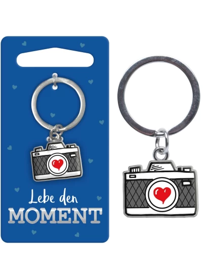 Mini-Schlüsselanhänger Lebe den Moment - Μπρελόκ Ζήσε τη στιγμή, 2.5 x 5 cm