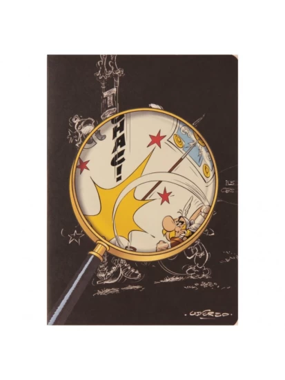 CLAIREFONTAINE Τετράδιο καρφίτσα - Notizheft Asterix 4 glass black, 14 x 21 cm