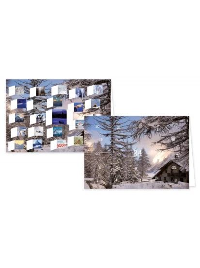 Adventskalenderkarten Winterliche Alpenstimmung