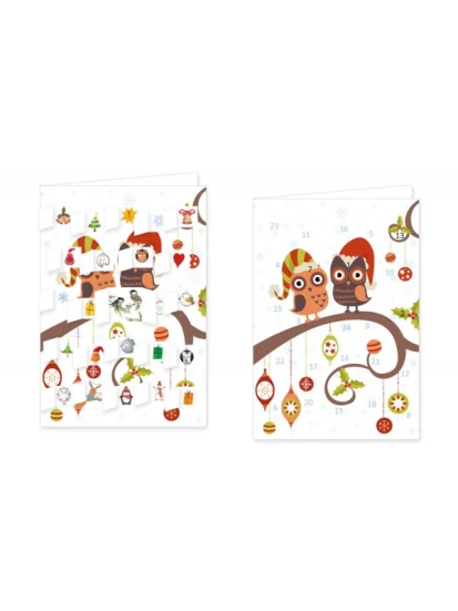 Adventskalenderkarten Weihnachtseulen