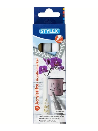 STYLEX ακρυλικοί μαρκαδόροι - Acrylstifte 3 Stück