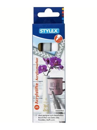 STYLEX   Acrylstifte 3 Stück