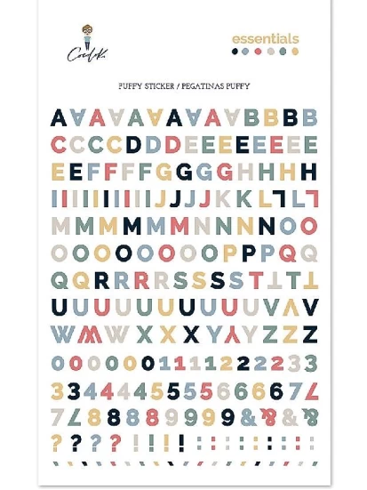 COCΟLIKO Aufkleber, Stickers puffy alphabet