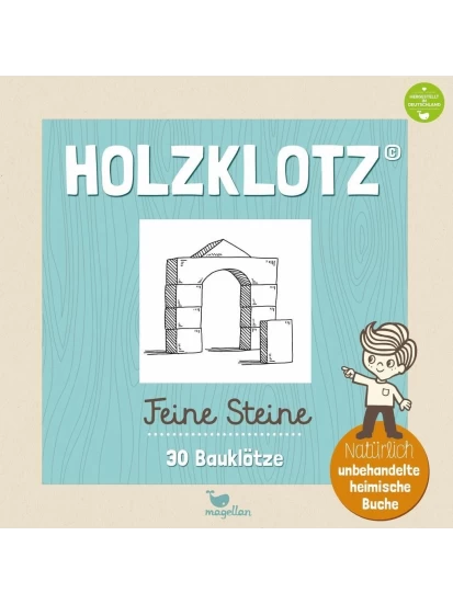 Holzklotz - Feine Steine - 30 Bauklötze
