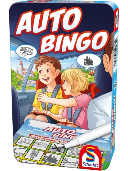 Auto Bingo, Metalldose, Reisespiel