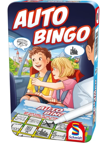 Auto Bingo, Metalldose, Reisespiel - Μπίνγκο Τι βλέπεις στο ταξίδι
