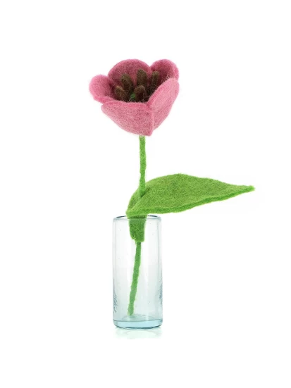 Globo διακοσμητικό λουλούδι τσόχα, 23 cm - Blume TULPE ROSA KLEIN, Filz