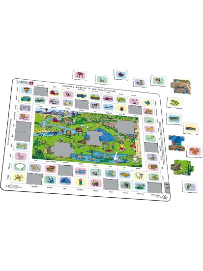 LARSEN Παζλ με αγγλικές λέξεις -  Puzzle Learning English (4) In The Countryside