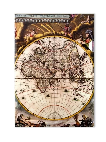 Ordner A4-Format Weltkarte