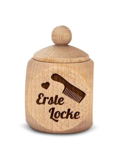 Ξύλινο κουτάκι - Ahornholz Dose Erste Locke, 4 x 4 x 6 cm