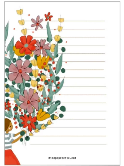 MIAO μπλοκ σημειώσεων -Notizblock Flowers  DIN A6