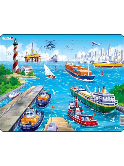 LARSEN Puzzle – Hafen (Meer), 35 x 28 cm