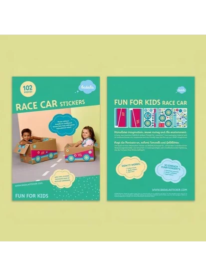 Αυτοκόλλητα για δημιουργικό παιχνίδι - Badala Stickerset RACE CAR