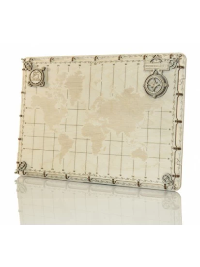 Wooden world map dots, 35 25.5 cm