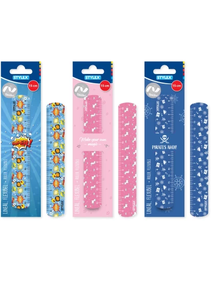 Lineal mit Motiv, biegsam, 15 cm -  Εύκαμπτος χάρακας