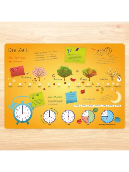 Stabiles Vinyl Tischset, DIE ZEIT - Σουπλά Εποχές και χρόνος στα γερμανικά