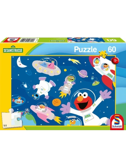 Παζλ παιδικό - Kinderpuzzle Sesamstrasse, Im Weltall