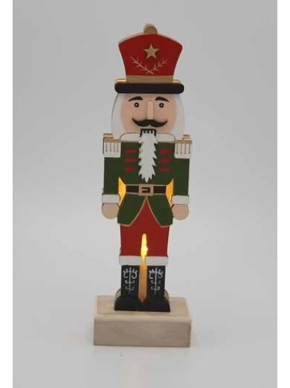 Holz Nussknacker LED (8x4x25 cm)