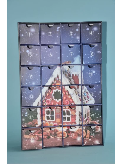 Χριστουγεννιάτικο ημερολόγιο - Papier Adventskalender Lebkuchenhaus (26x39x6 cm)