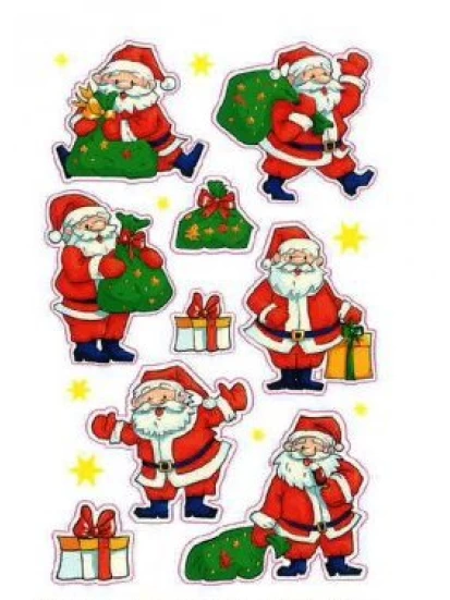 Χριστουγεννιάτικα αυτοκόλλητα - Weihnachts-Sticker Lustiger Nikolaus