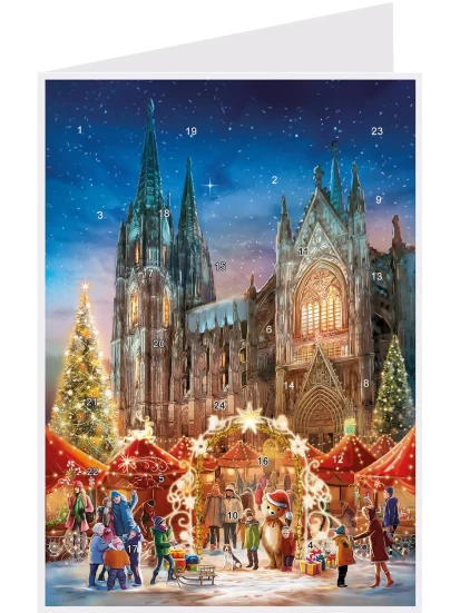 Κάρτα χριστουγεννιάτικη - Postkarte Adventskalender KÖLLNER DOM