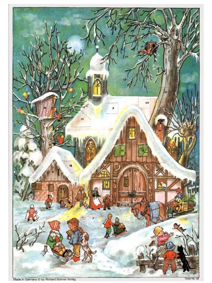 Χριστουγεννιάτικο ημερολόγιο - Adventskalender A4 winterliches Treiben