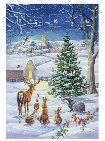 Χριστουγεννιάτικη κάρτα - Adventskalenderdoppelkarte 