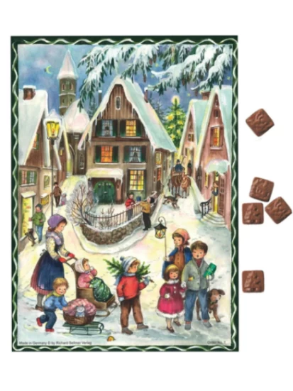 Schoko- Adventskalender Weihnachten im Dorf - Χριστουγεννιάτικο ημερολόγιο