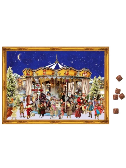 Schoko- Adventskalender Weihnachtskarussell 