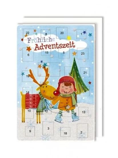 Χριστουγεννιάτικη κάρτα - Adventskalenderkarte Fröhliche Adventszeit