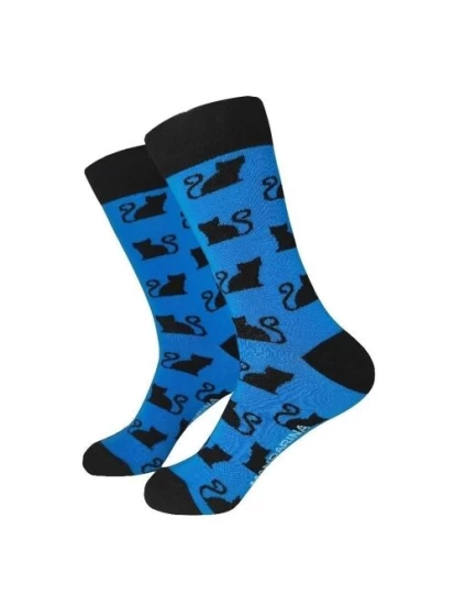 MANDARINA SOCKS cat blue κάλτσες (S) - Socken 