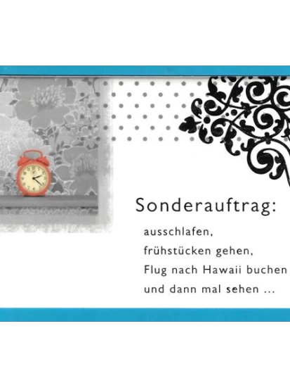 Ευχετήρια κάρτα για συνταξιοδότηση Sonderauftrag...