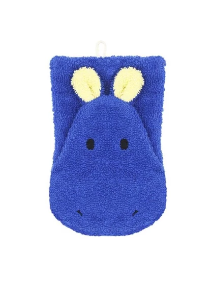 Παιδικό γάντι μπάνιου - Fürnis Waschlappen Hippo blau