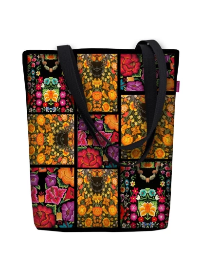 BERTONI υφασμάτινη τσάντα Frida flowers - Shopping Bag 