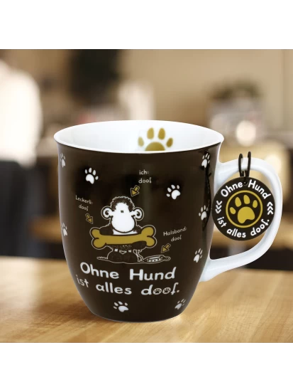 Sheepworld Tasse Ohne Hund ist alles doof - Κούπα από πορσελάνη