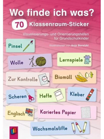 Wo finde ich was? 70 Klassenraum-Sticker